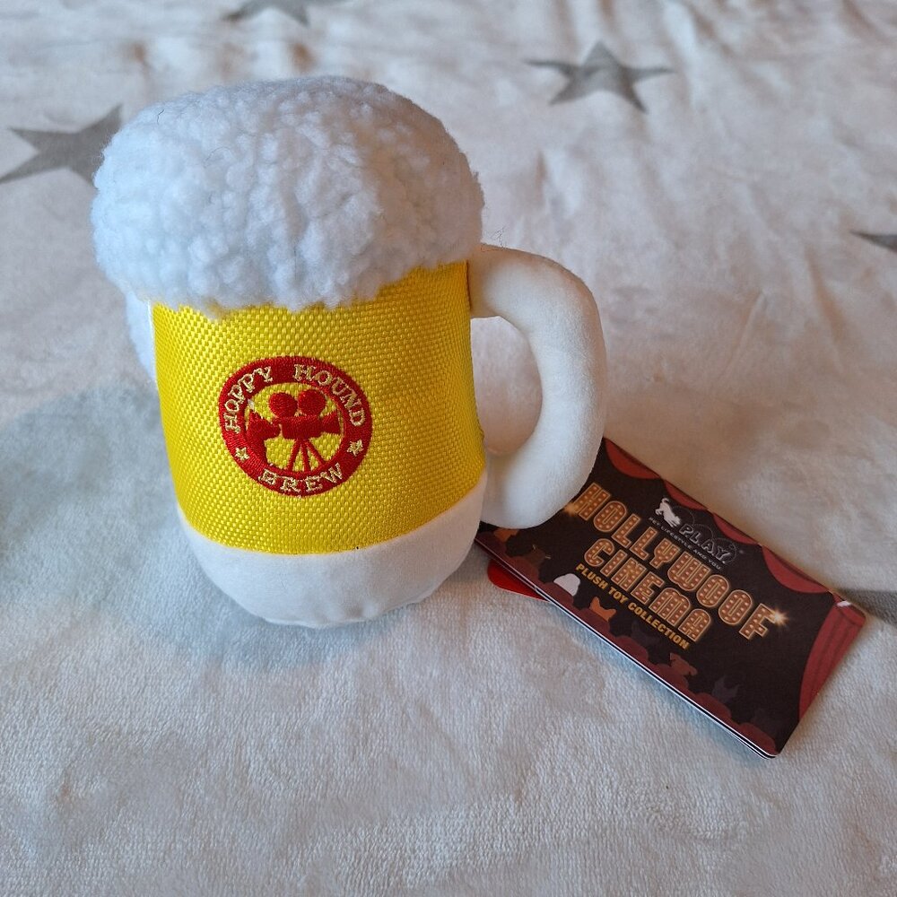 P.L.A.Y.'s Hollywoof Cinema Happy Hound Brew Fun‎ Dog Toy New Crinkle Crunchy